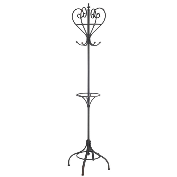 Kapstok Zwart Ijzer Rond 51 cm 51x51x189 cm-Kapstokken-J-Line