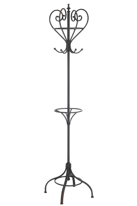 Kapstok Zwart ijzer Rond 51 cm 51x51x189 cm-Kapstokken-J-Line