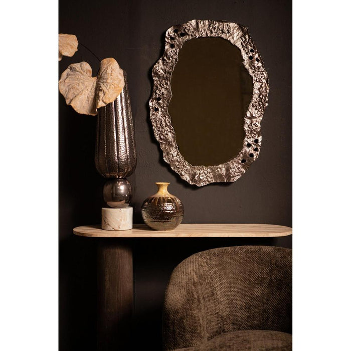 Kariss Bronze Casted Alu Spiegel Rough Ovaal Shape-Spiegels-PTMD