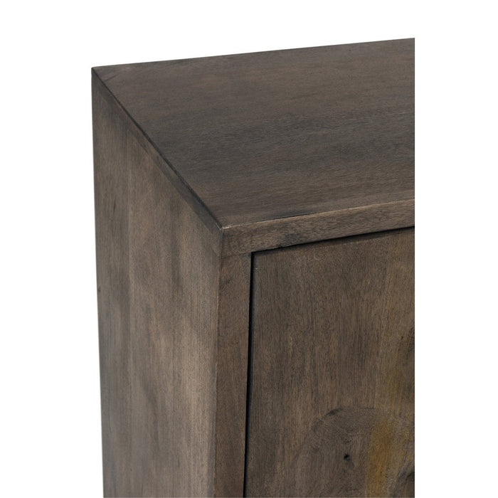 Kast 2 Doors Etnic Mango Hout Brown-Opbergkasten-J-Line