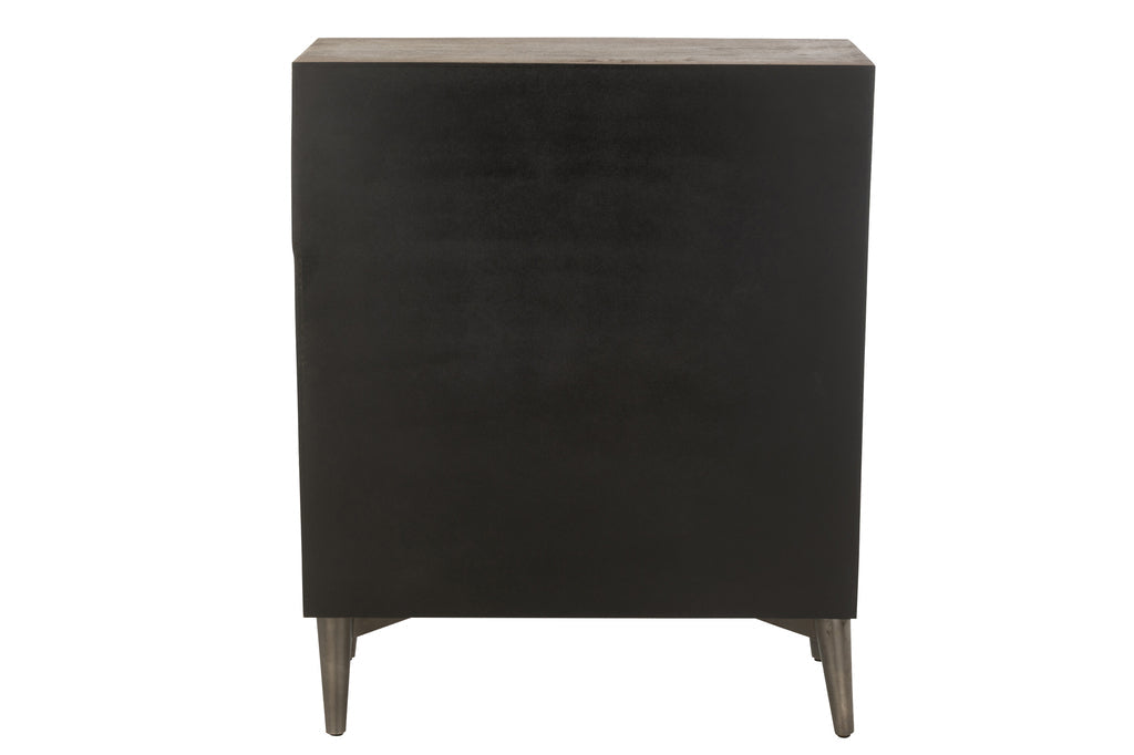 Kast 2 deuren mangohout/mdf bruin-Opbergkasten-J-Line