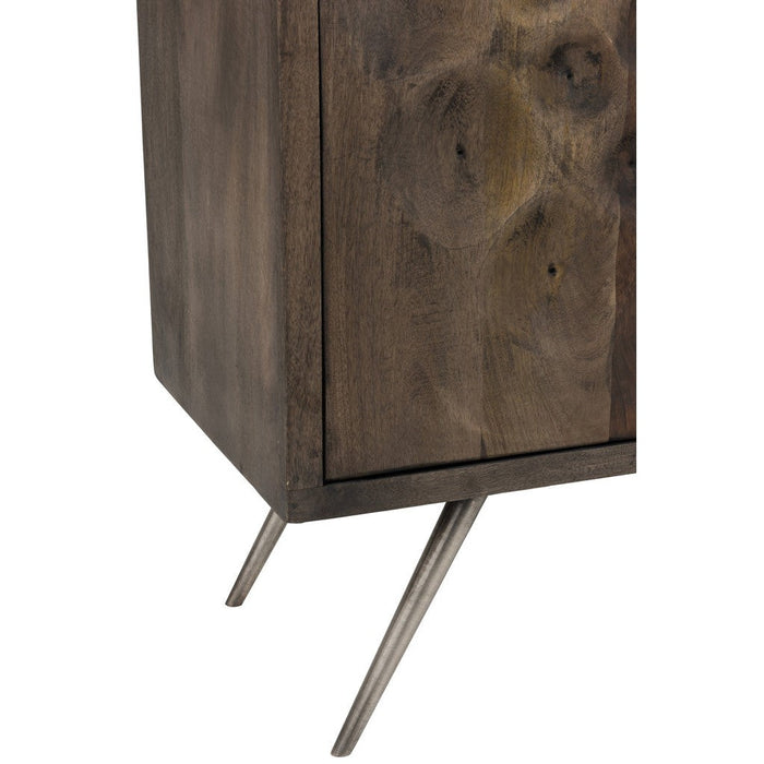 Kast 2deuren etnisch mangohout bruin-Opbergkasten-J-Line