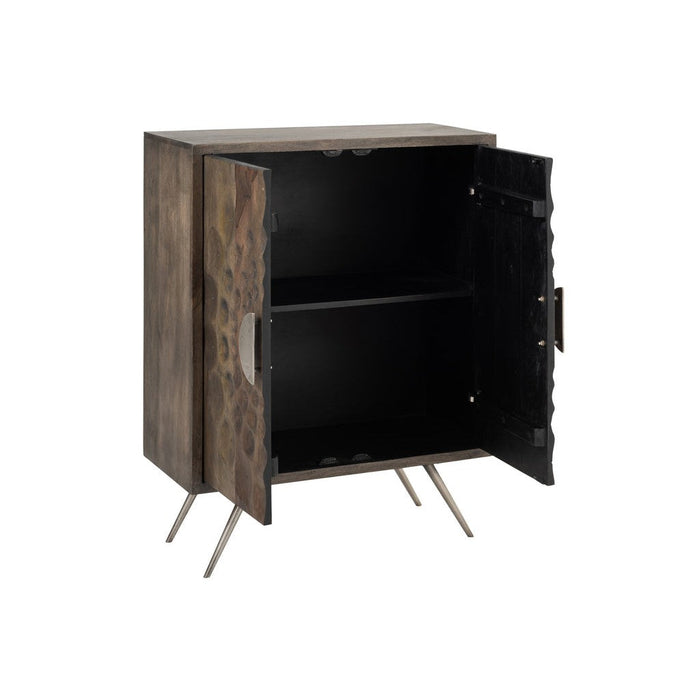 Kast 2deuren etnisch mangohout bruin-Opbergkasten-J-Line