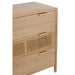 Kast 3 lades paulownia/rattan naturel-Opbergkasten-J-Line