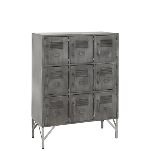 Kast 9 Doors Metaal Silver-Opbergkasten-J-Line