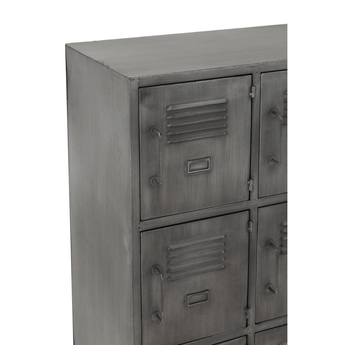 Kast 9 Doors Metaal Silver-Opbergkasten-J-Line