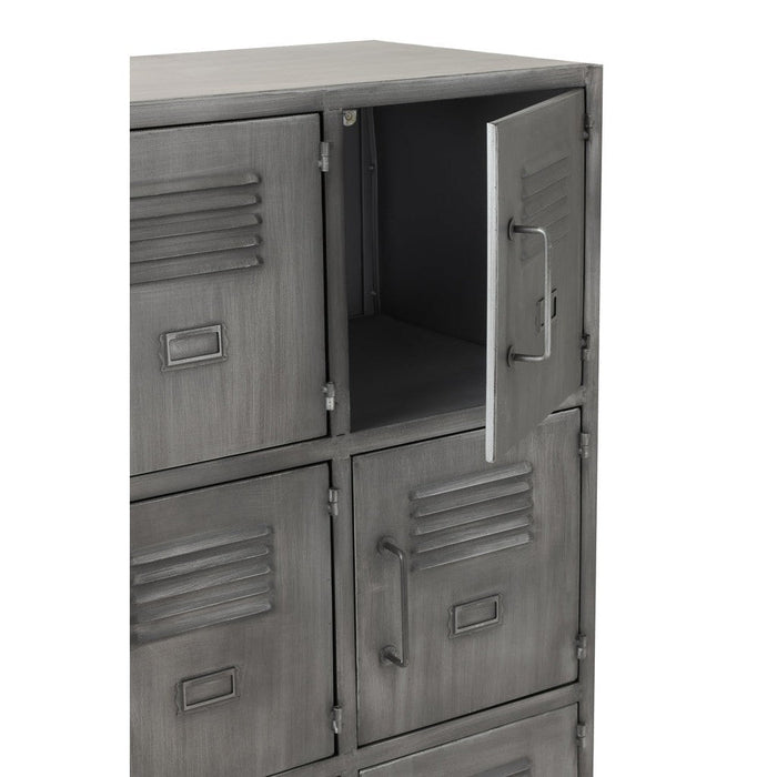 Kast 9 Doors Metaal Silver-Opbergkasten-J-Line