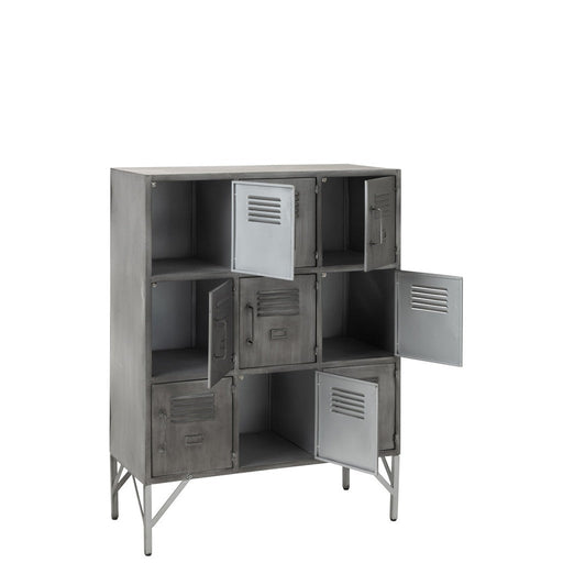 Kast 9 Doors Metaal Silver-Opbergkasten-J-Line