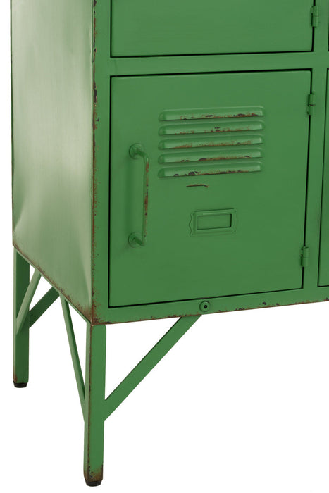 Kast 9 deuren metaal groen-Opbergkasten-J-Line