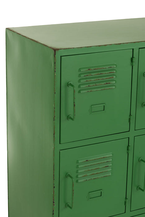 Kast 9 deuren metaal groen-Opbergkasten-J-Line