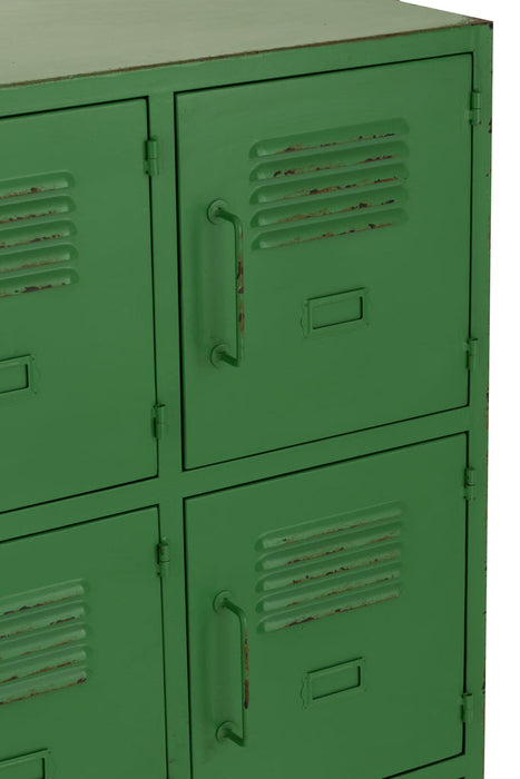 Kast 9 deuren metaal groen-Opbergkasten-J-Line