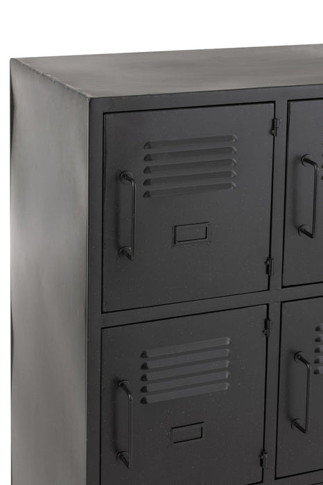 Kast 9 deuren metaal zwart-Opbergkasten-J-Line