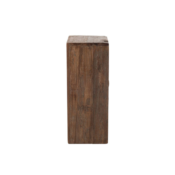 Lamp Bruin Recycled hout 34 cm-Tafellampen-J-Line