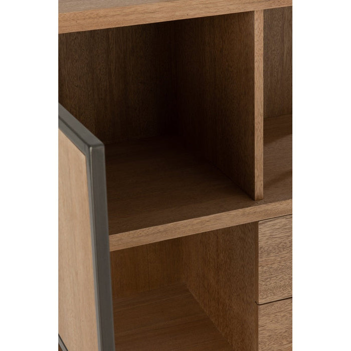 Kast Different Compartments Hout | Metaal Natuurlijk-Opbergkasten-J-Line