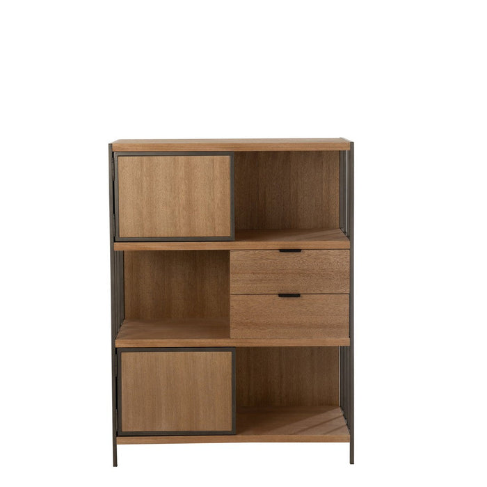 Kast Different Compartments Hout | Metaal Natuurlijk-Opbergkasten-J-Line