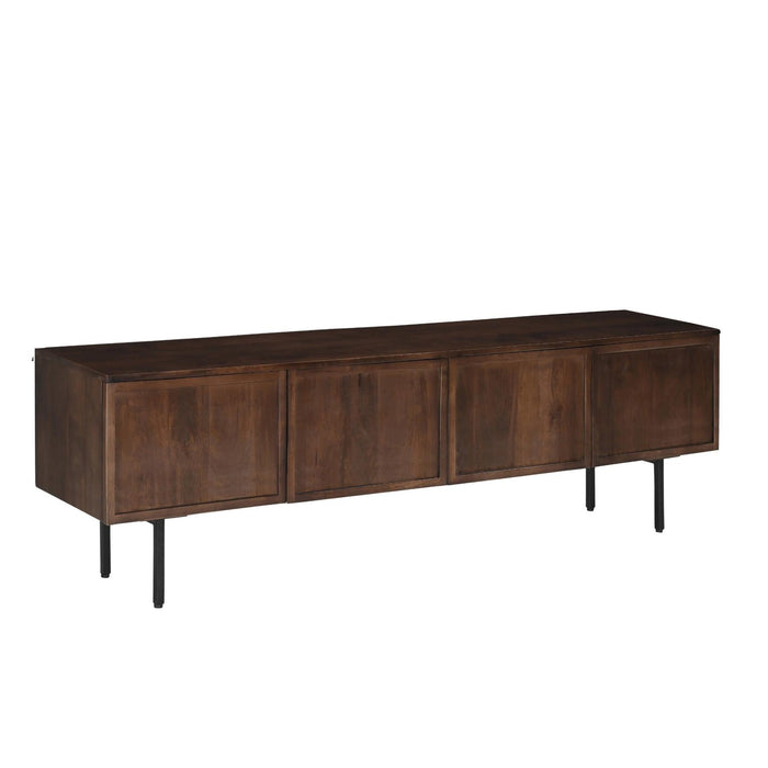 Kast Elan Mangohout Bruin 180x40 cm-Opbergkasten-Livingfurn