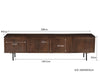 Kast Elan Mangohout Bruin 40x180x50 cm-TV-meubels-Livingfurn