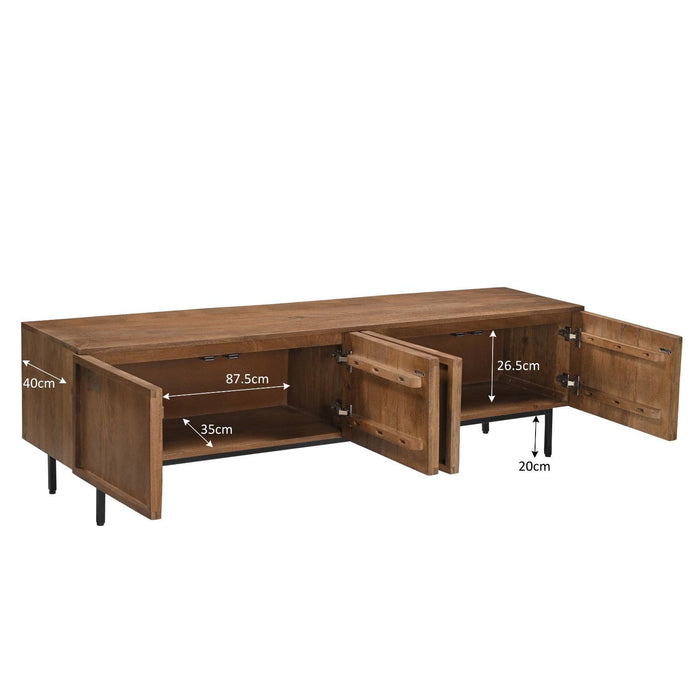 Kast Elan Mangohout Naturel hout 40x180x50 cm-TV-meubels-Livingfurn