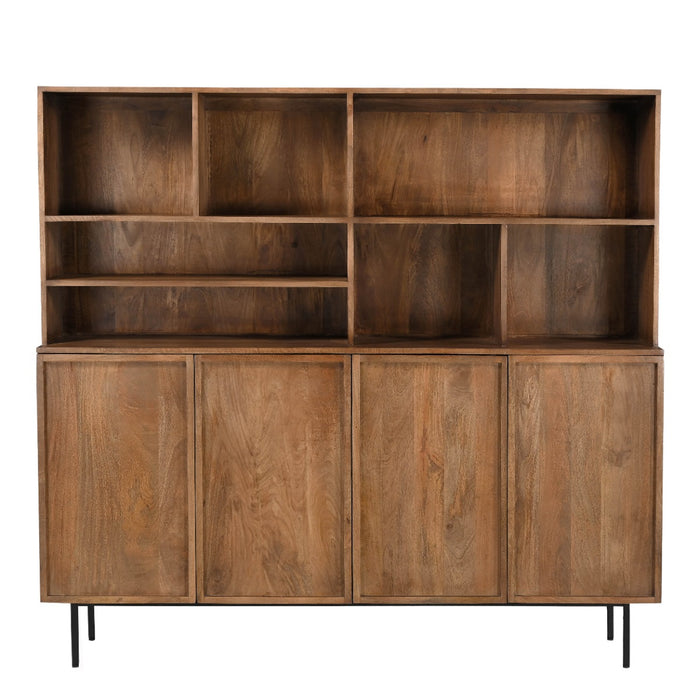 Kast Elan Mangohout Naturel hout 45x180x172 cm-Opbergkasten-Livingfurn