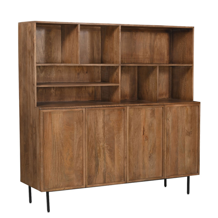 Kast Elan Mangohout Naturel hout 45x180x172 cm-Opbergkasten-Livingfurn