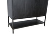Kast Kala Mangohout Zwart 100x40x210 cm-Opbergkasten-Livingfurn