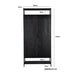 Kast Kala Mangohout Zwart 100x40x210 cm-Opbergkasten-Livingfurn