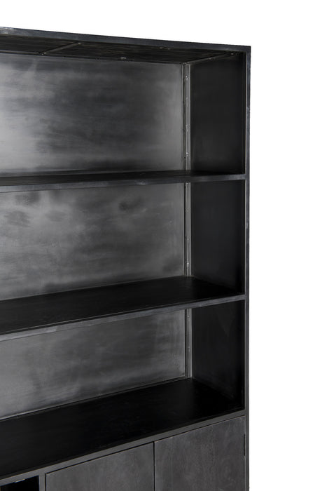 Kast Kala Mangohout Zwart 120x40 cm-Opbergkasten-Livingfurn