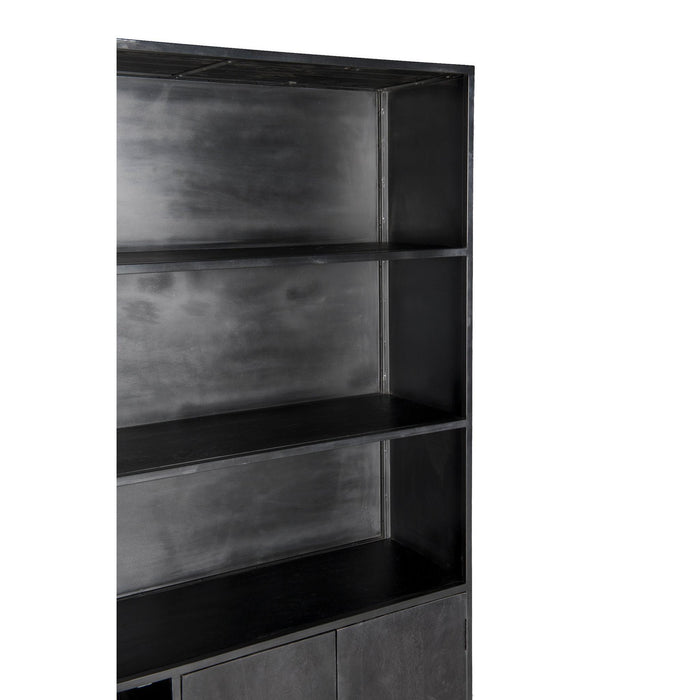 Kast Kala Mangohout Zwart 120x40x200 cm-Opbergkasten-Livingfurn