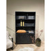 Kast Kala Mangohout Zwart 120x40x200 cm-Opbergkasten-Livingfurn