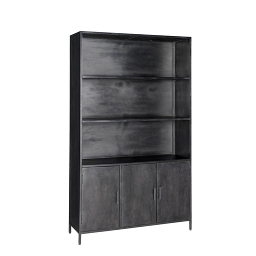 Kast Kala Mangohout Zwart 120x40x200 cm-Opbergkasten-Livingfurn