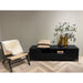 Kast Kala Mangohout Zwart 180x40x46 cm-TV-meubels-Livingfurn