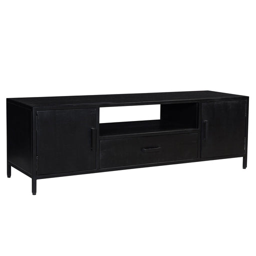 Kast Kala Mangohout Zwart 180x40x46 cm-TV-meubels-Livingfurn
