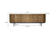 Kast Lausanne Teakhout Naturel hout 43x170x56 cm-TV-meubels-Livingfurn