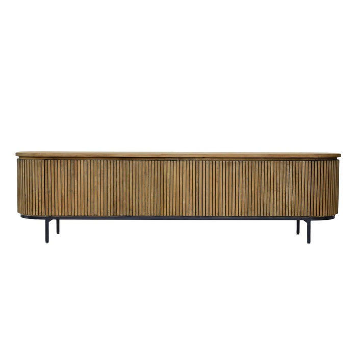 Kast Lausanne Teakhout Naturel hout 43x210x56 cm-TV-meubels-Livingfurn