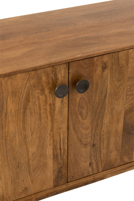 Kast Lora 2deuren+3laden mango hout bruin-Dressoirs-J-Line