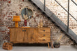 Kast Lora 2deuren+3laden mango hout bruin-Dressoirs-J-Line