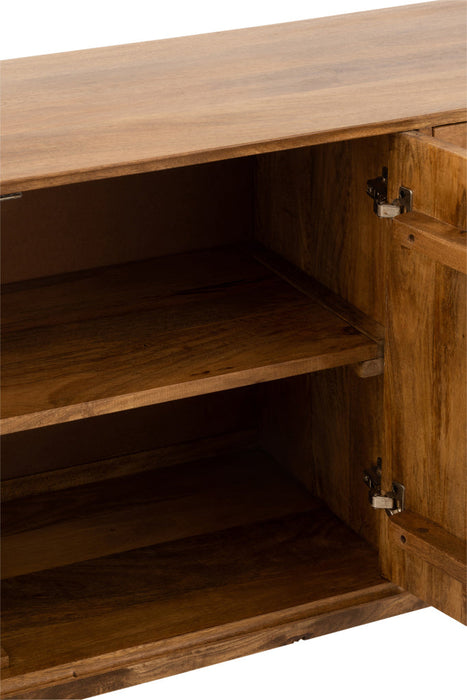 Kast Lora 2deuren+3laden mango hout bruin-Dressoirs-J-Line