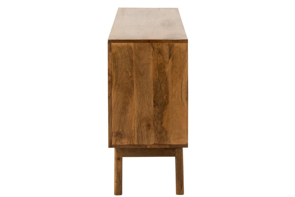 Kast Lora 2deuren+3laden mango hout bruin-Dressoirs-J-Line