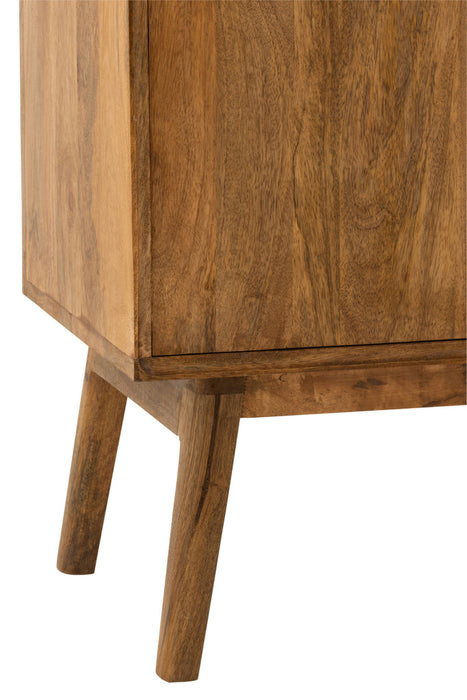 Kast Lora 2deuren+3laden mango hout bruin-Dressoirs-J-Line