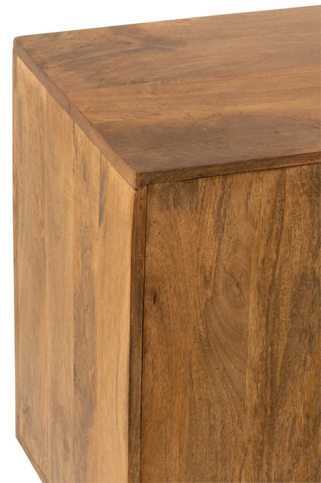 Kast Lora 2deuren+3laden mango hout bruin-Dressoirs-J-Line