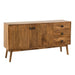 Kast Lora 2deuren+3laden mango hout bruin-Dressoirs-J-Line