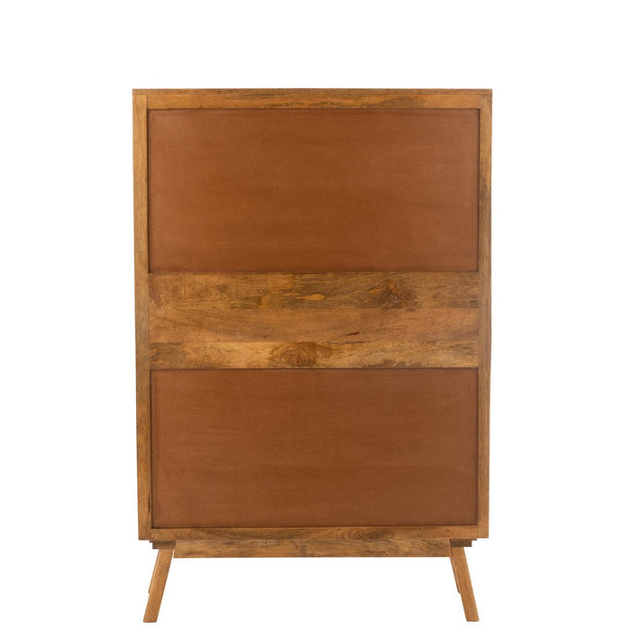 Kast Lora 4 Doors Mango Hout Brown-Opbergkasten-J-Line