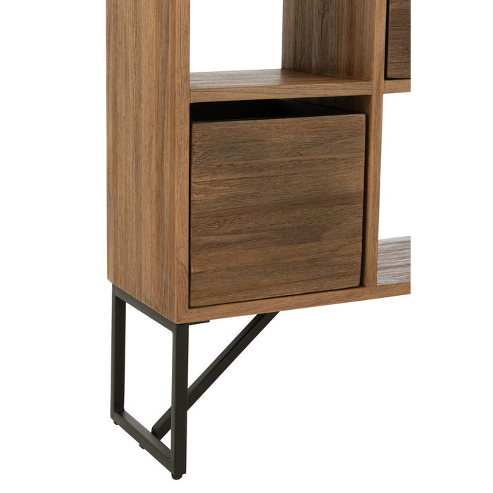 Kast Met lades gerecycleerd teak naturel-Vakkenkasten-J-Line