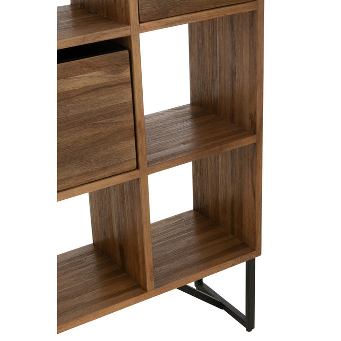 Kast Met lades gerecycleerd teak naturel-Vakkenkasten-J-Line