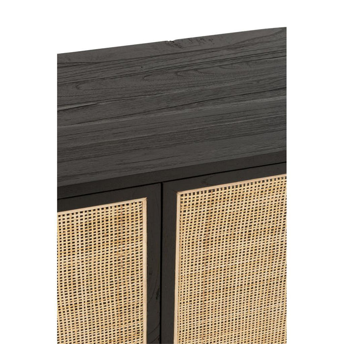 Lamp Zwart Meranti hout 45 cm-Tafellampen-J-Line