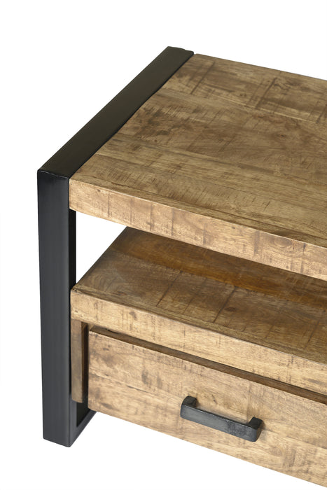 Kast Nairobi Mangohout Naturel hout 150x45 cm-Opbergkasten-Livingfurn