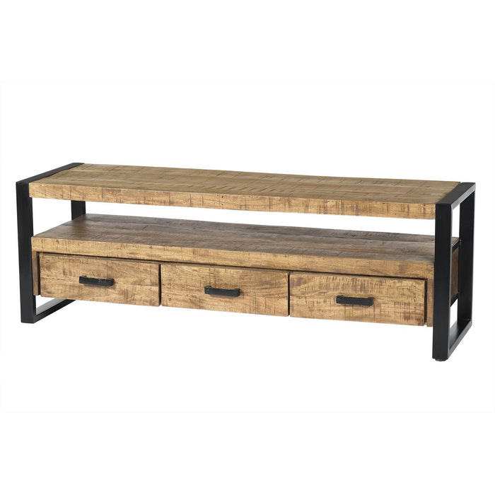 Kast Nairobi Mangohout Naturel hout 150x45 cm-Opbergkasten-Livingfurn
