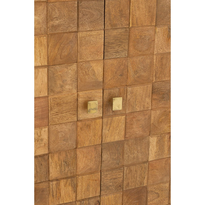 Kast Nino Metaal | Mango Hout Natuurlijk | Gold-Opbergkasten-J-Line