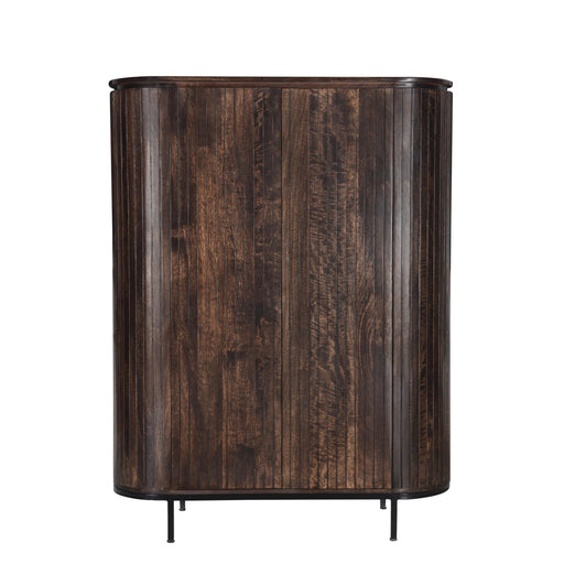 Kast Noor Mangohout Bruin 115x43x151 cm-Opbergkasten-Livingfurn