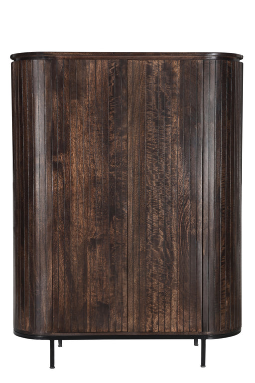 Kast Noor Mangohout Bruin 115x43x151 cm-Opbergkasten-Livingfurn